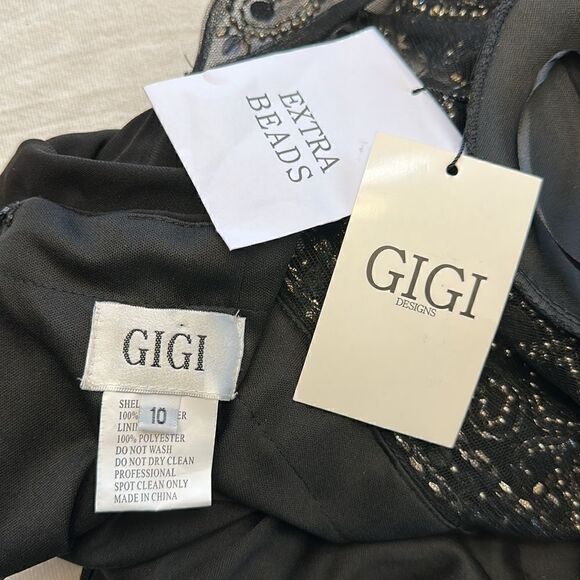 NEW GIGI beaded black dress size 10 - Picture 11 of 15